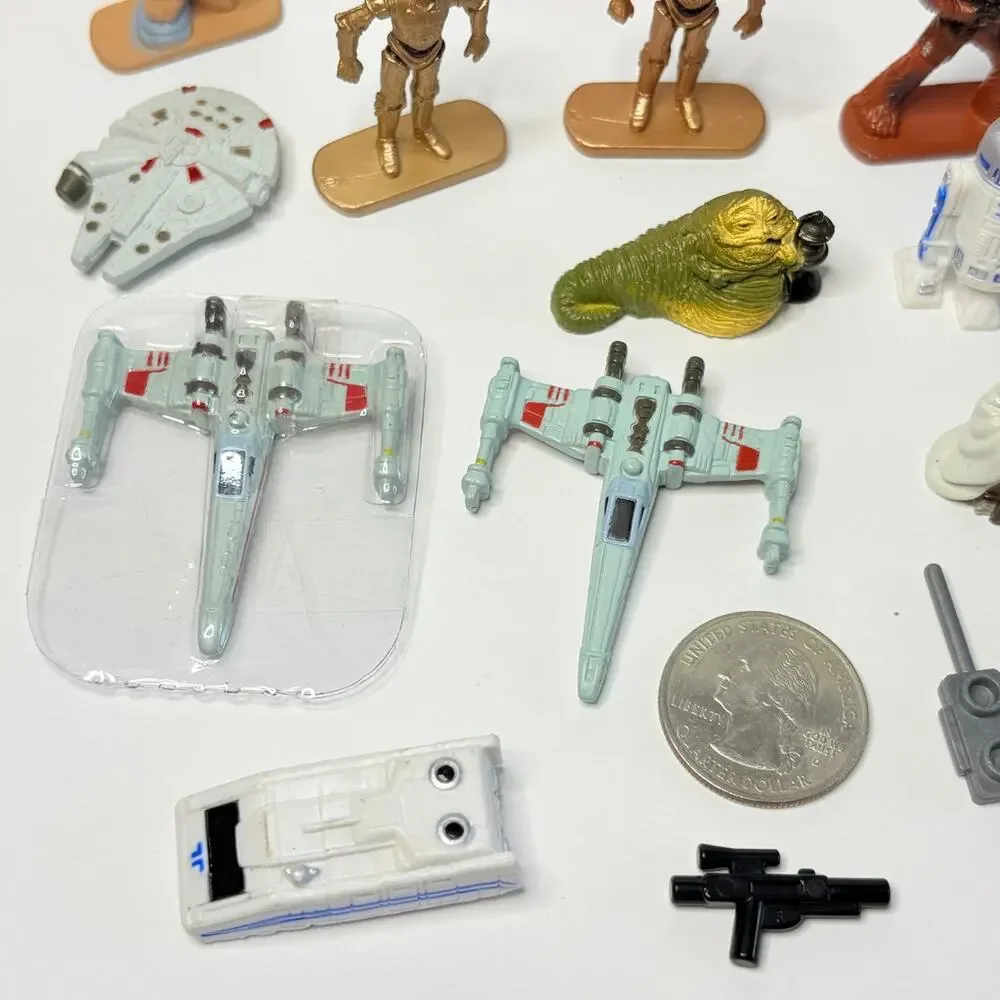 Vintage Star Wars Micro Machines & Mini Figures Lot - Galoob Hasbro Pod Disney